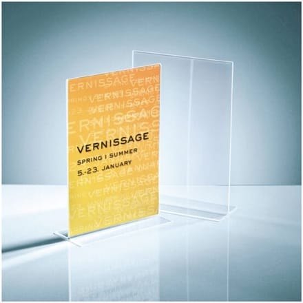 Sigel TA220 Tafelstatief T-vorm Voor papierformaat: DIN A4 Glas (helder) 1 stuk(s)