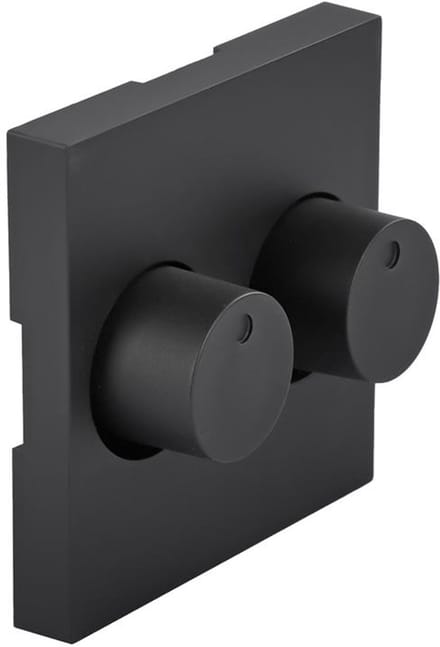 Q-Link S-Line centraalplaat voor duo dimmer zwart