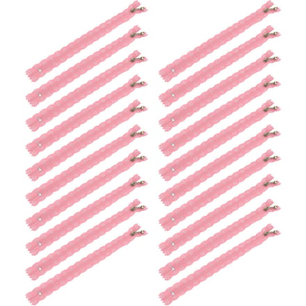 20 Pièces 20CM DIY Dentelle Nylon Fermetures Éclair Spirale Fermeture Éclair Fleur pour Couture Robe de Mariée Artisanat Rose pink