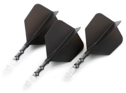 Cuesoul - ROST T19 Integrated Dart Flights - Big Wing - Black Clear