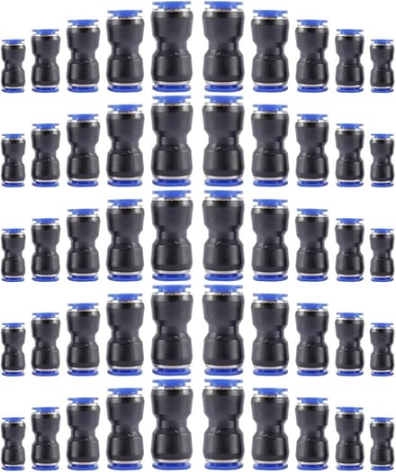 Lucht Snelkoppelingen - Perslucht Fittingen - Werkplaats Gebruik - 50 Stuks Set - Diverse Maten