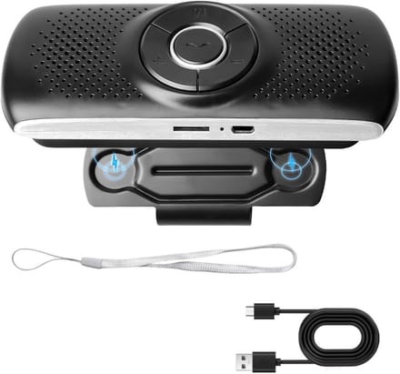 Bluetooth Carkit 5.0 met Speaker en Microfoon - Handsfree Bellen & Muziek Afspelen