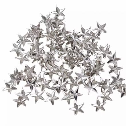 75- Ster- Kleding studs- Zilverkleur- 10 mm - Charme Bijoux
