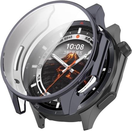 Strap-it Schokabsorberend TPU hoesje - soft case geschikt voor OnePlus Watch 3 (grijsblauw)