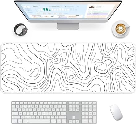 Extra grote bureaumat voor gaming en werk, antislip basis met strak design