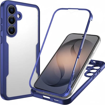 Hoesje geschikt voor Samsung Galaxy S26 - Techsuit ColorVerse 360 Case met Screenprotector - Blauw