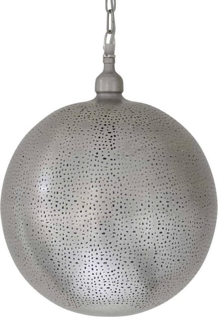 Safaary - Oosterse Hanglamp Zilver Ajla Ø 30 x 40cm