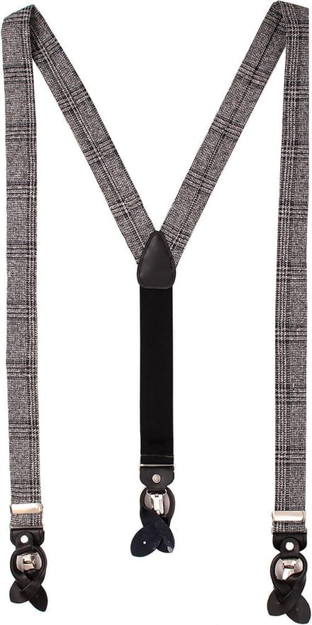TRESANTI | BOBBIO I Bretels met donkere ruit | Charcoal