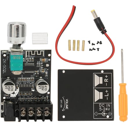 Carte d'amplificateur de puissance numérique Mini module d'amplificateur de puissance stéréo Bluetooth 5.0 avec interrupteur et
