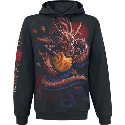 Spiral - Gothic Trui met capuchon - Samurai - S tot XXL - voor Mannen - zwart