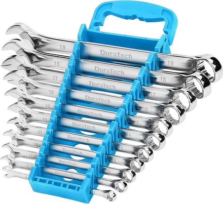 Set van 11 Ringsleutels Metrisch 8-19 mm | 12 Punten | Kunststof Organizer