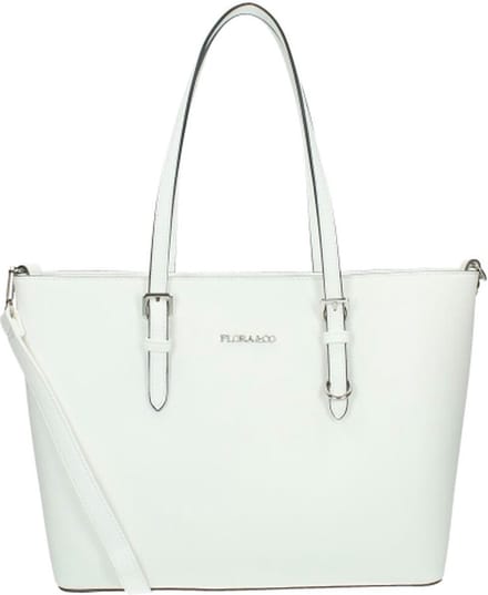 Flora & Co Nora Grote Schoudertas - Dames - Imitatieleer - Wit