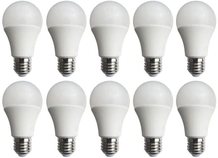 Gloeilamp E27 10 stuks | A60 LED lamp 10W=80W | warmwit 3000K