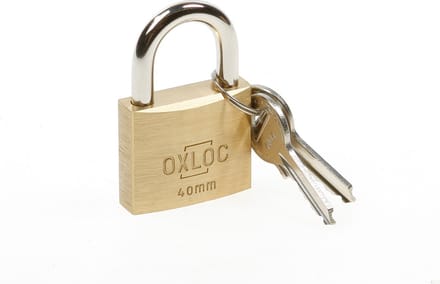 Oxloc Hangslot cilinder messing 40mm gls 4004