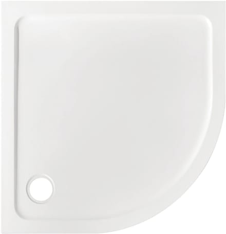 Adema Dawn douchebak - 90x90x4cm - kwartrond SMC - glans wit