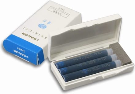 Sailor set van 3 Ink Cartridges Shikiori, Sansui Souten - Blauw