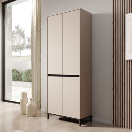 Meubella - Finta - Schoenenkast - Beige - 80x40x206 cm