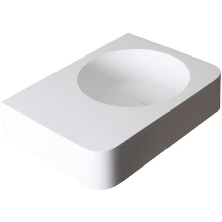 Kronenbach Stone hand wash basin 45 x 33 cm, basin right without tap hole KB137516BK
