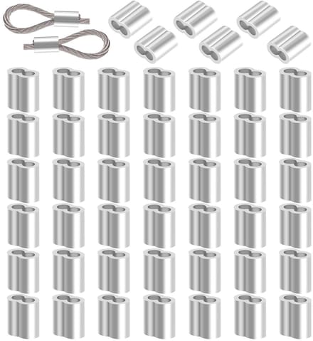 Solidchoice - Set van 50 Aluminium Kabelklemmen voor Bevestiging
