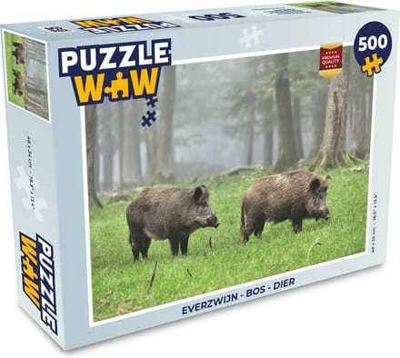 Puzzel Everzwijn - Bos - Dier - Legpuzzel - Puzzel 500 stukjes