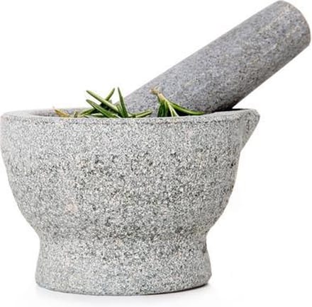 Cosy & Trendy Vijzel met Stamper en Schenktuit Graniet Ø 9cm