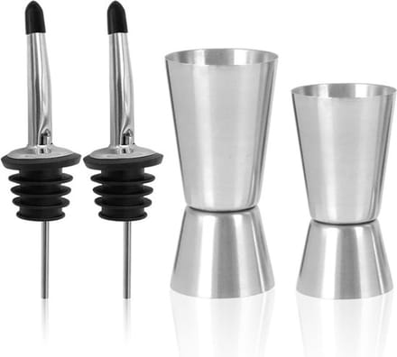 Dailygoods- Cocktailshaker Set 4 Stuks - Cocktailmaatbeker 2/4 cl
