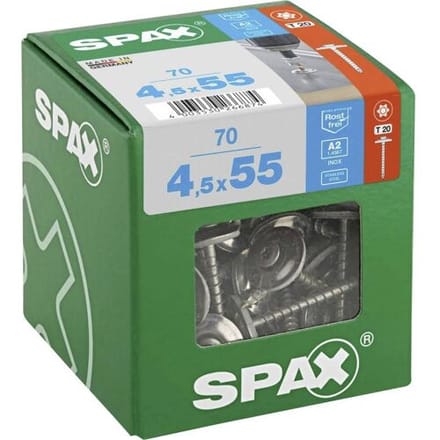 SPAX 4577000450556 Spengler-schroef 4.5 mm 55 mm T-STAR plus RVS A2 70 stuk(s)