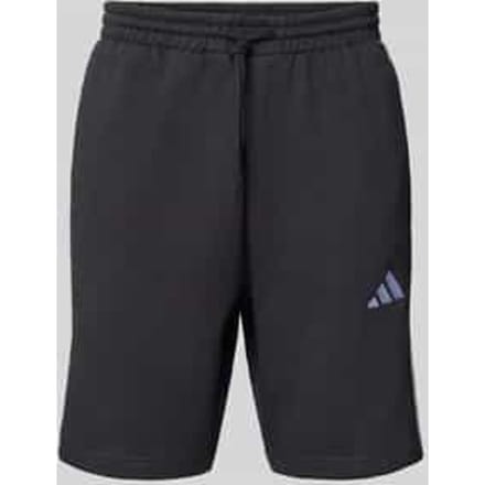 Regular fit sweatshorts met labelstitching