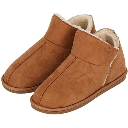 Apollo Dames Pantoffels Suede Cognac Sloffen - Maat 41/42