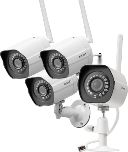 Draadloos Beveiligingscamerasysteem - IP Camera Set - Huisbewaking - 1080P Full HD - 4 Stuks - Wit