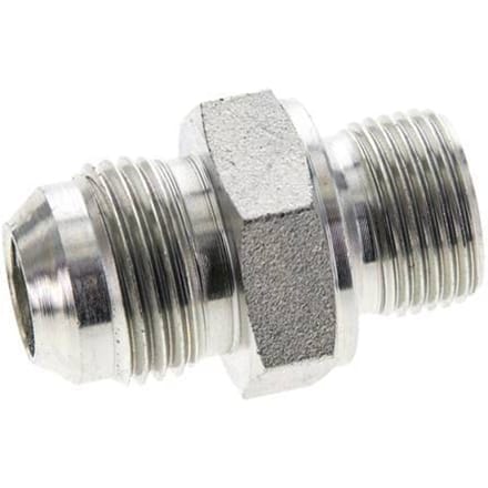 JIC  Dubbele Nippel M20 X 1.5 X UNF 7/8''-14 Staal NBR 210bar