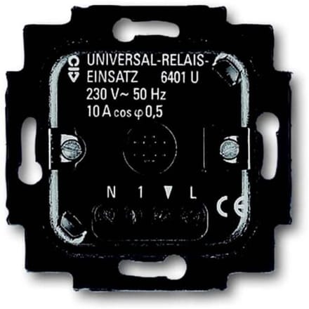 Busch-Jaeger 2CKA006401A0048 Relais schakelgebruik Inzetstuk Zwart 1 stuk(s)