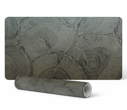 Moderne vinyl toetsenbordmat met houtnerfstructuur, 90x45 cm