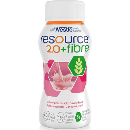 Resource 2.0 + Fibre Aardbei 4x200 Drinkbare oplossing