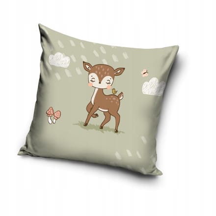 Decoratieve Kussensloop Hertje 40x40 cm - Groen