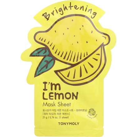 Ik ben Citroen, Verhelderend Schoonheidsmasker Vlies, 1 Vel, 21G(0.74Oz) yellow