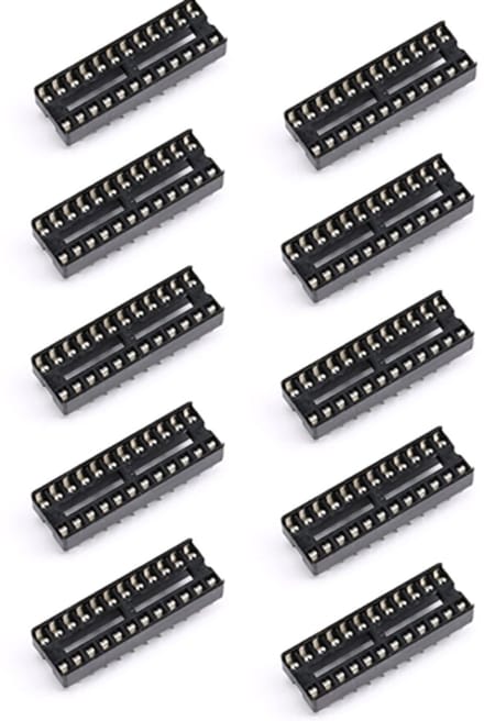 DIP socket 24 pins IC voetje 24 polig voor DIL 24 ICs 10-stuks