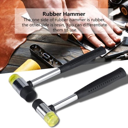 Dubbelzijdige plastic handrubber hamer leergereedschap(25mm   30mm)