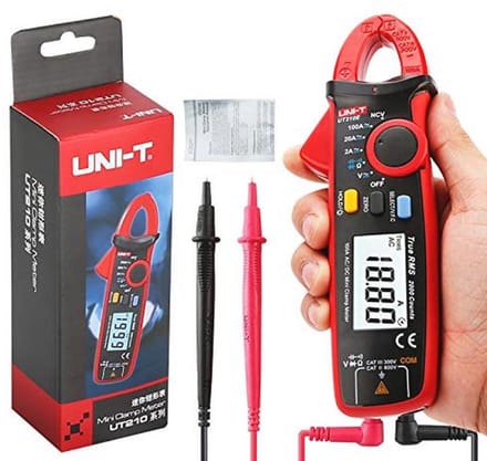Mini Digitale Klem Stroommeter - Handheld RMS AC/DC Weerstand Capaciteit Tester