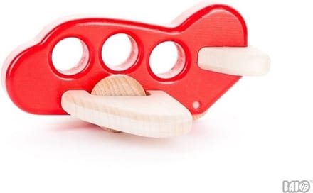 Bajo Houten Speelgoedvoertuig Vliegtuig - Rood