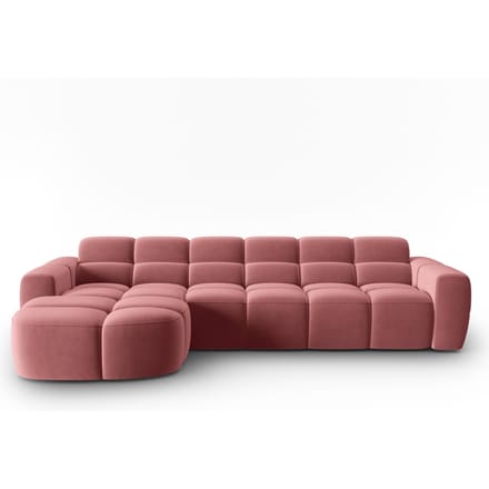 4-zits hoekbank Lisa links velvet | Micadoni