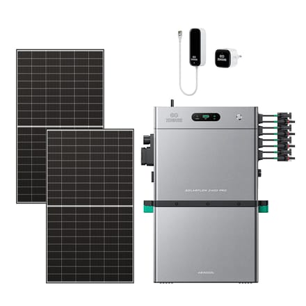 Zendure SolarFlow 2400 Pro - SolarFlow 2400 Pro & Slimme Meter P1 / 1*AB3000L (2.88 kWh) / 2*515W Bifacial Panel  (1300Wp Max)