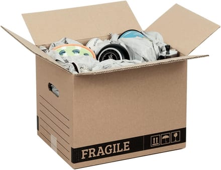 Verhuisdozen Set van 15 met Handvatten, Dubbele Golfkarton, 50x35x40 cm