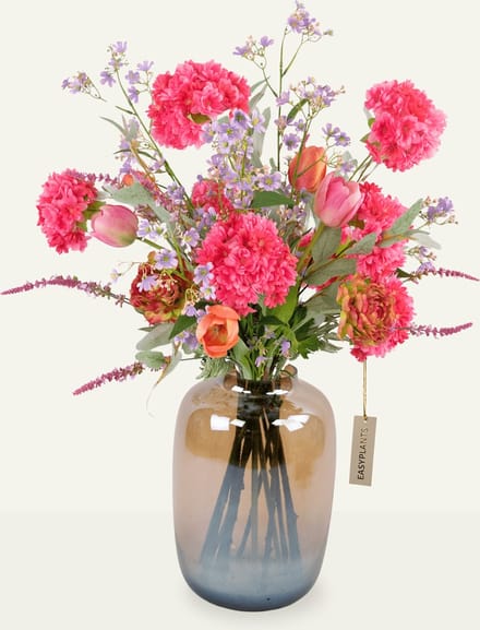 Zijden kunstbloemen boeket Soft Spring
