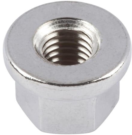Wurth - DIN 6331 roestvast staal A2 blank - Zeskantmoer met kraag, h = 1,5 x d DIN 6331, RVS A2 - x 100 st