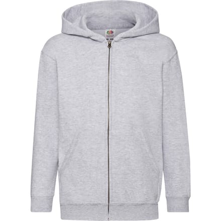 Fruit of the Loom Kinder/Kids Classic Heather Hooded Jacket (Heide Grijs)
