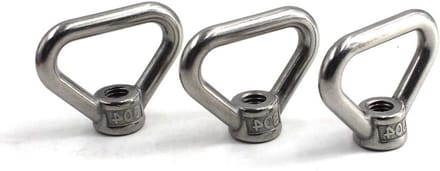 Lifting Nut Ring in Driehoekvorm met Draadogen van 304 RVS - Set van 3 Stuks voor Versterking en Bevestiging