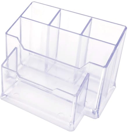 Pennenkoker, tafel-organizer, bureau-organizer, bureau-organizer, multifunctioneel, transparant, transparant