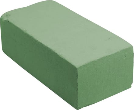 Rayher hobby groen steekschuim/oase nat - 20 x 10 x 7 cm - Steekschuim voor echte bloemen