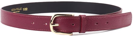 Giuliano Lederen riem - Bordeaux - Made in Italy - Leer